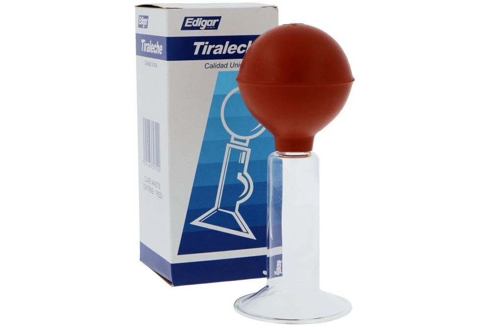 TIRALECHE DE CRISTAL CON BULBO PZA EDIGAR