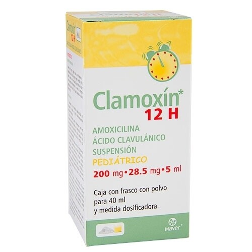 CLAMOXIN 12 H PEDIATRICO 200-28.5 MG/5 ML SUSP 40 ML