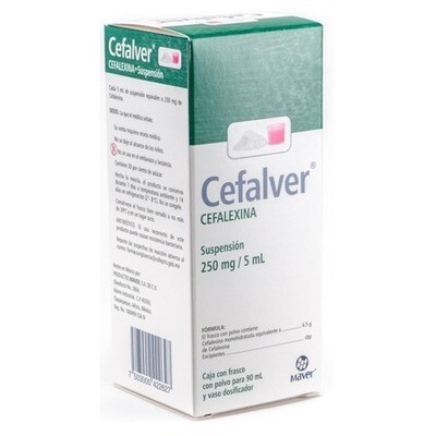 CEFALVER 250 MG/5 ML SUSP 90 ML