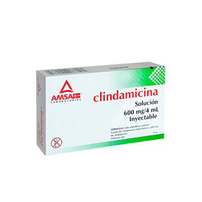 CLINDAMICINA 600 MG/4 ML AMP AMSA