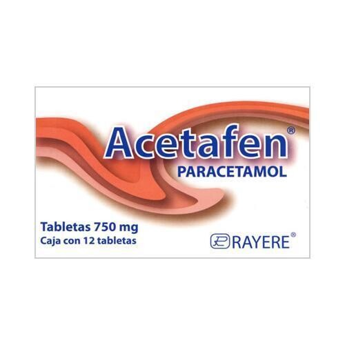 ACETAFEN 750 MG 12 TAB
