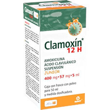 CLAMOXIN 12 H JUNIOR 400/57 MG/5 ML SUSP 50 ML