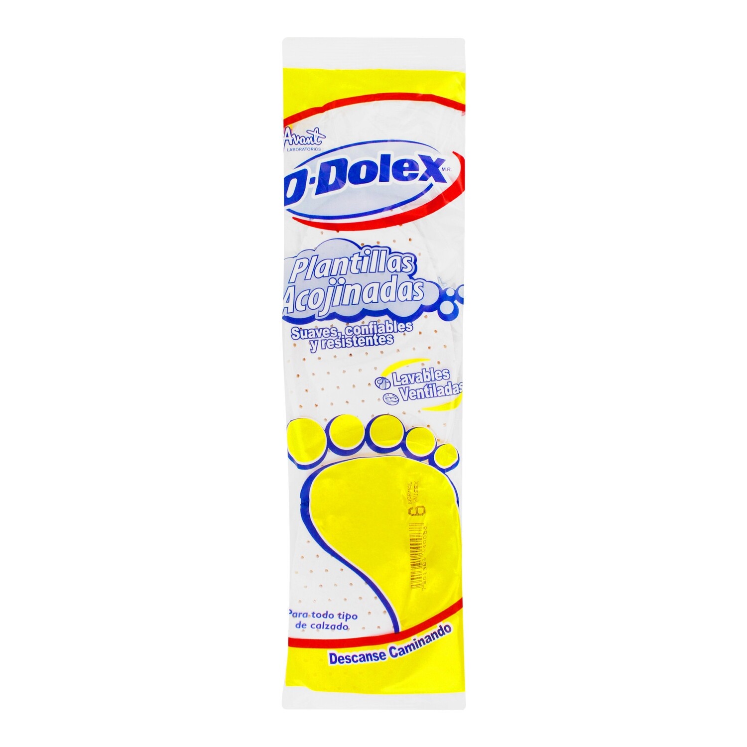 PLANTILLA ACOJINADA NO. 6 O-DOLEX NORMAL PAR UNISEX