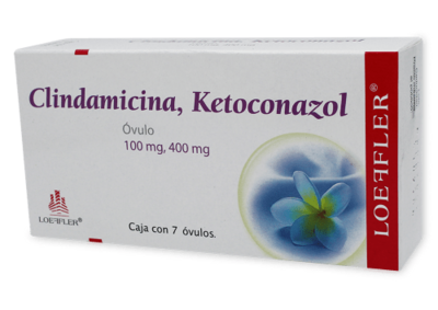 CLINDAMICINA, KETOCONAZOL 100/400 MG 7 OV LOEFFLER