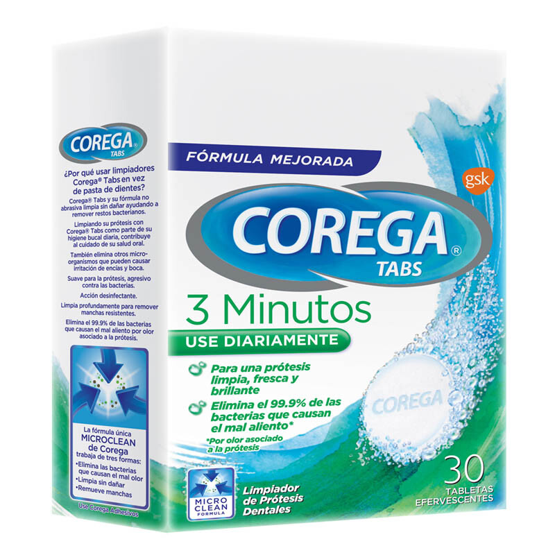 COREGA TABS 3 MINUTOS 30 TAB EFERV