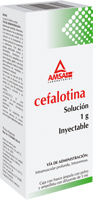 CEFALOTINA 1G/5 ML AMP AMSA