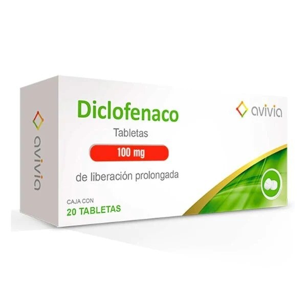 DICLOFENACO 100 MG 20 TAB AVIVIA