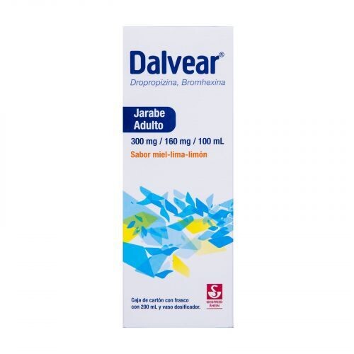DALVEAR ADULTO 300/160 MG JBE 200 ML SABOR MIEL-LIMA-LIMÓN