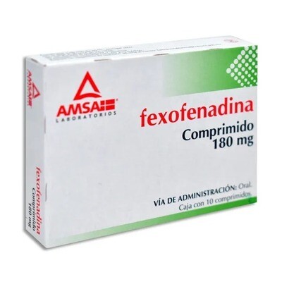 FEXOFENADINA 180 MG 10 COMP AMSA