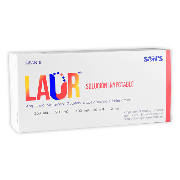 LAUR INFANTIL 250 MG 3 AMP IM