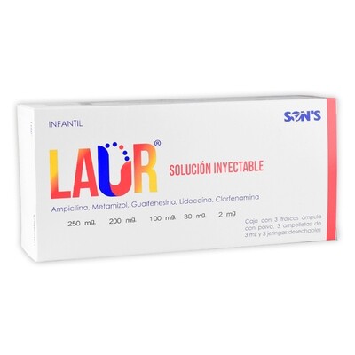 LAUR INFANTIL 250 MG 3 AMP IM