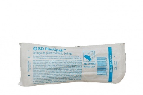JERINGA SIN AGUJA 20 ML PZA BD PLASTIPAK