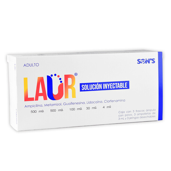 LAUR ADULTO 500 MG 3 AMP IM