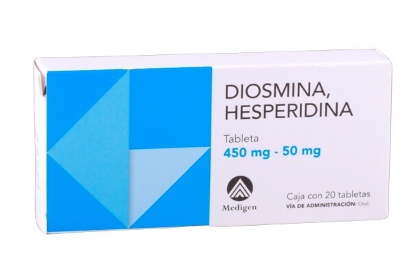 DIOSMINA, HESPERIDINA 450/50 MG 20 TAB MEDIGEN