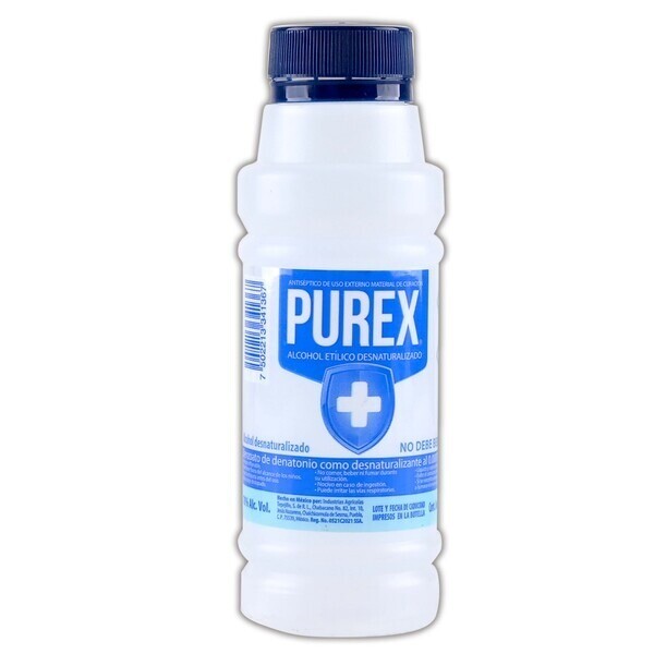 ALCOHOL ETÍLICO DESNATURALIZADO 70° FCO PUREX 125 ML