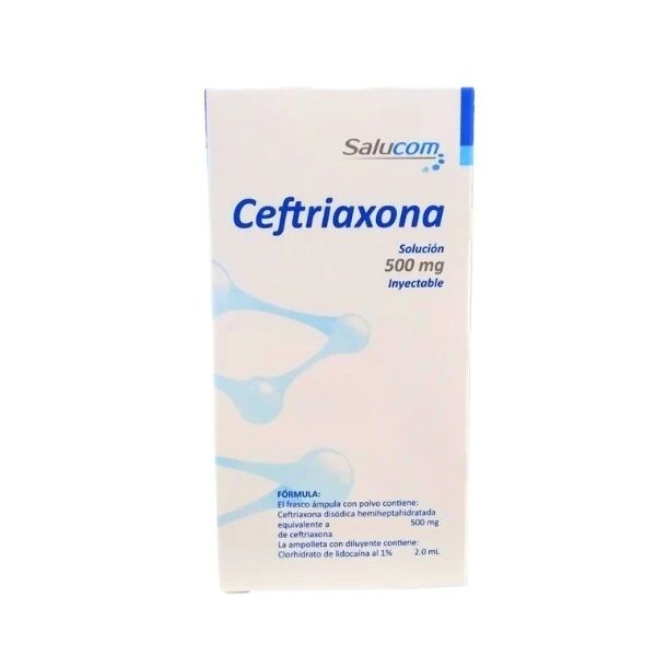 CEFTRIAXONA 500 MG/2 ML AMP SALUCOM