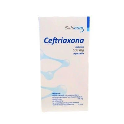 CEFTRIAXONA 500 MG/2 ML AMP SALUCOM