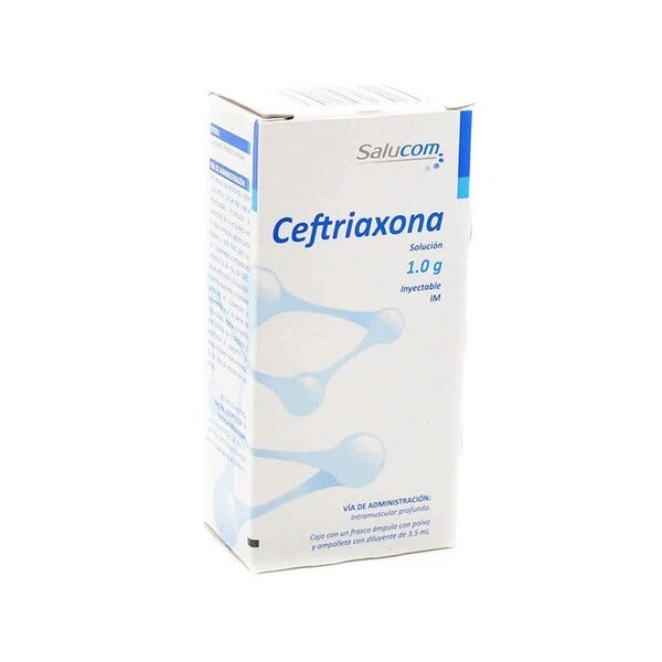 CEFTRIAXONA 1 G/3.5 ML AMP SALUCOM