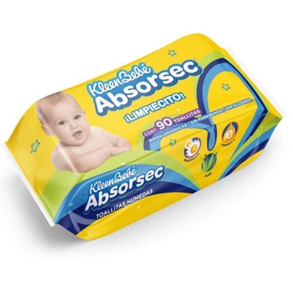 TOALLITAS HUMEDAS 90 PIEZAS KLEENBEBÉ ABSORSEC