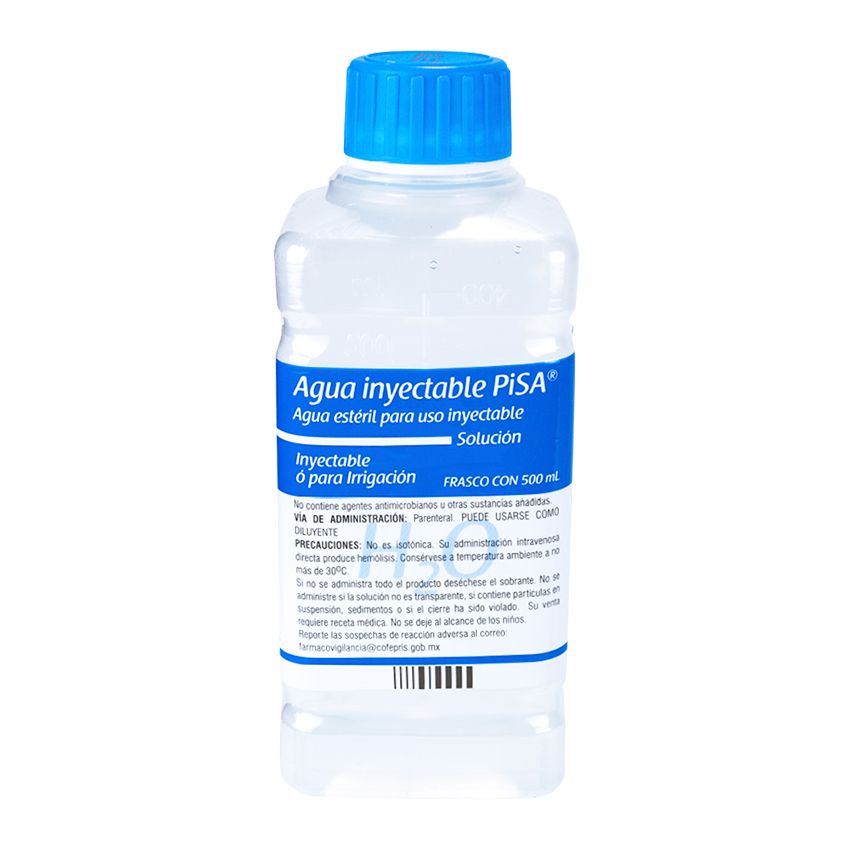 AGUA INYECTABLE SOL 500 ML PISA