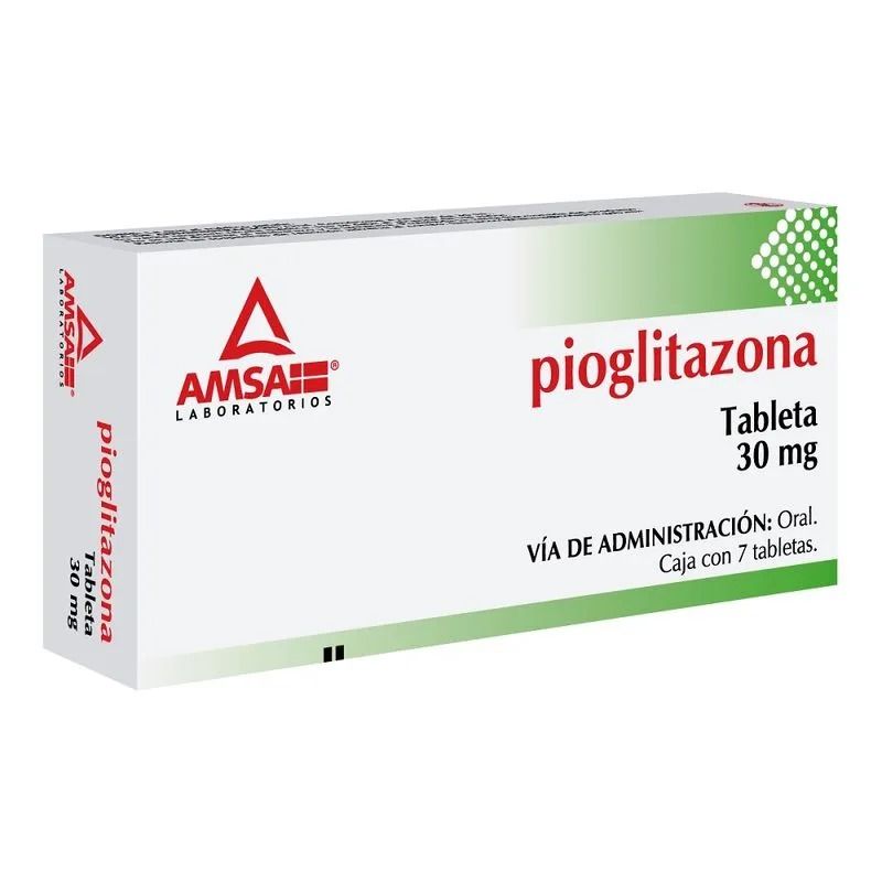 PIOGLITAZONA 30 MG 7 TAB AMSA