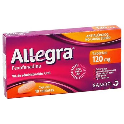 ALLEGRA 120 MG 10 COMPR