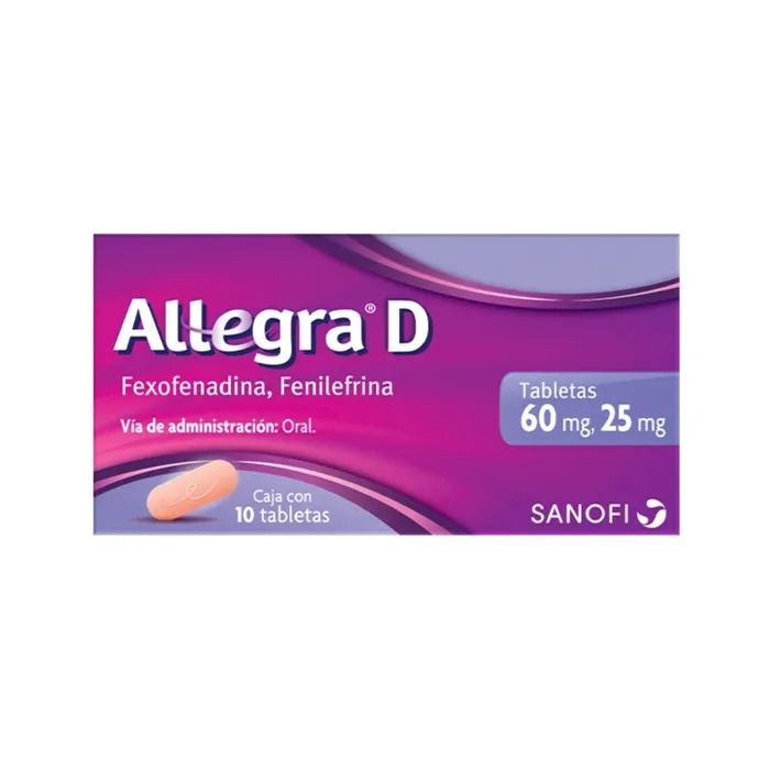 ALLEGRA D 60/25 MG 10 TAB