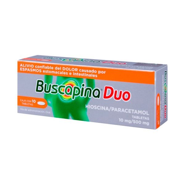 BUSCAPINA DUO 10/500 MG 10 TAB
