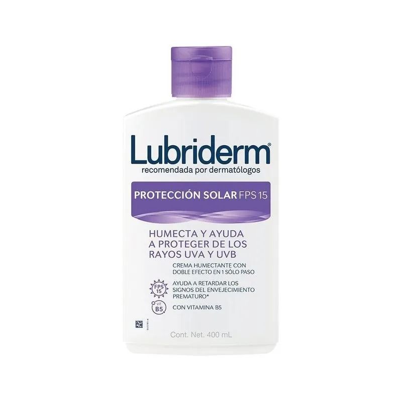 CREMA CORPORAL LUBRIDERM UV PROTECCIÓN SOLAR FPS-15 FCO 400 ML