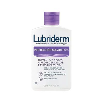 CREMA CORPORAL LUBRIDERM UV PROTECCIÓN SOLAR FPS-15 FCO 400 ML