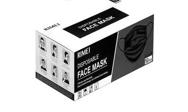 CUBREBOCAS DESECHABLE CAJA 50 PIEZAS NEGRO RIMEI