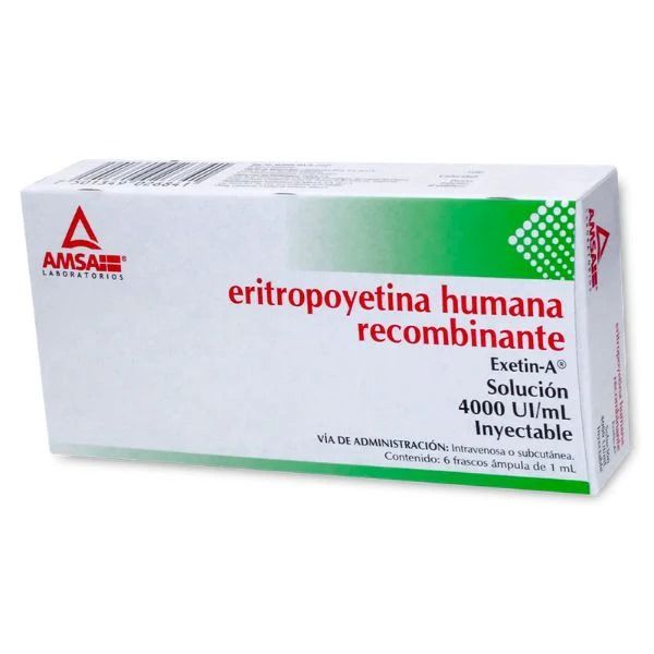 ERITROPOYETINA 4,000 UI/1 ML 6 AMP AMSA