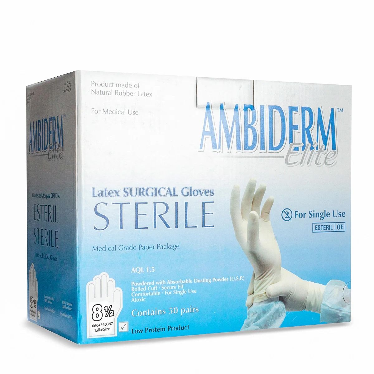 GUANTE TALLA 8 M CAJA 50 PARES AMBIDERM ELITE