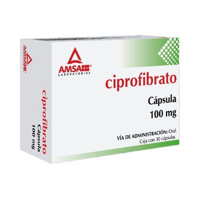 CIPROFIBRATO 100 MG 30 CAP AMSA