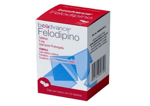 FELODIPINO 5 MG 20 TAB BEADVANCE