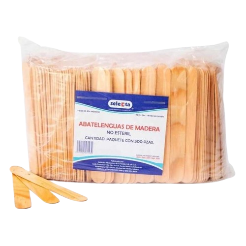 ABATELENGUAS PAQ 500 PIEZAS SELECTA