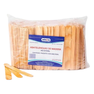 ABATELENGUAS PAQ 500 PIEZAS SELECTA