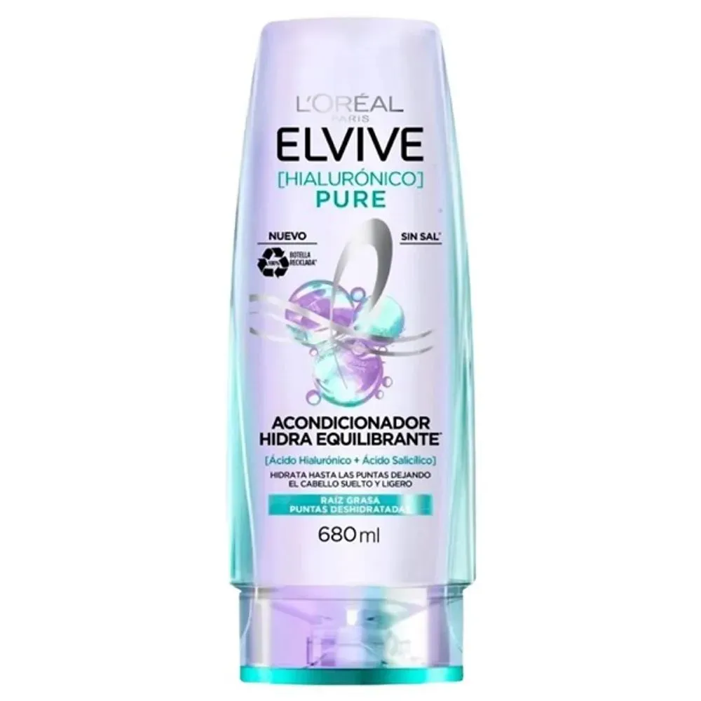 ACONDICIONADOR ELVIVE HIALURONICO PURE 680 ML