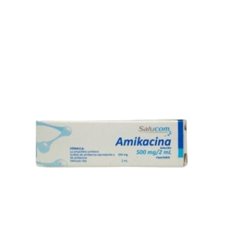 AMIKACINA 500 MG/2 ML AMP IM, IV SALUCOM