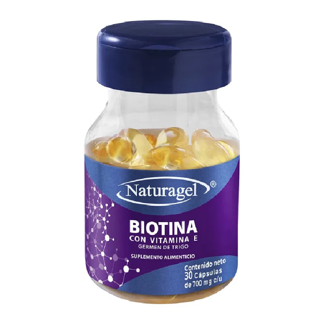BIOTINA CON VITAMINA E 700 MG 30 CAP NATURAGEL