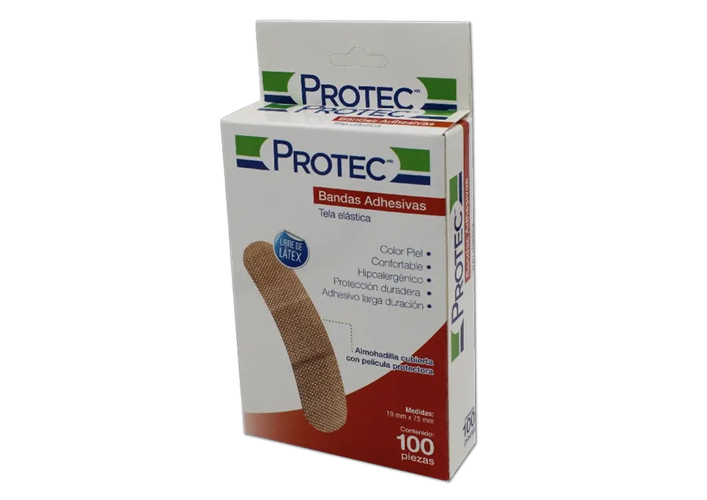 BANDAS ADHESIVAS 100 PIEZAS PROTEC