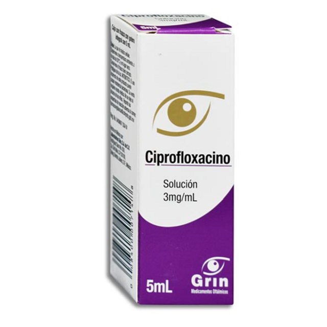 CIPROFLOXACINO 3 MG/1 ML GOT OFT 5 ML GRIN
