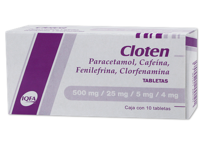 CLOTEN 500/25/5/4 MG 10 TAB
