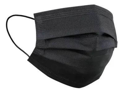 CUBREBOCAS DESECHABLE CAJA 50 PIEZAS NEGRO HEALTHCARE