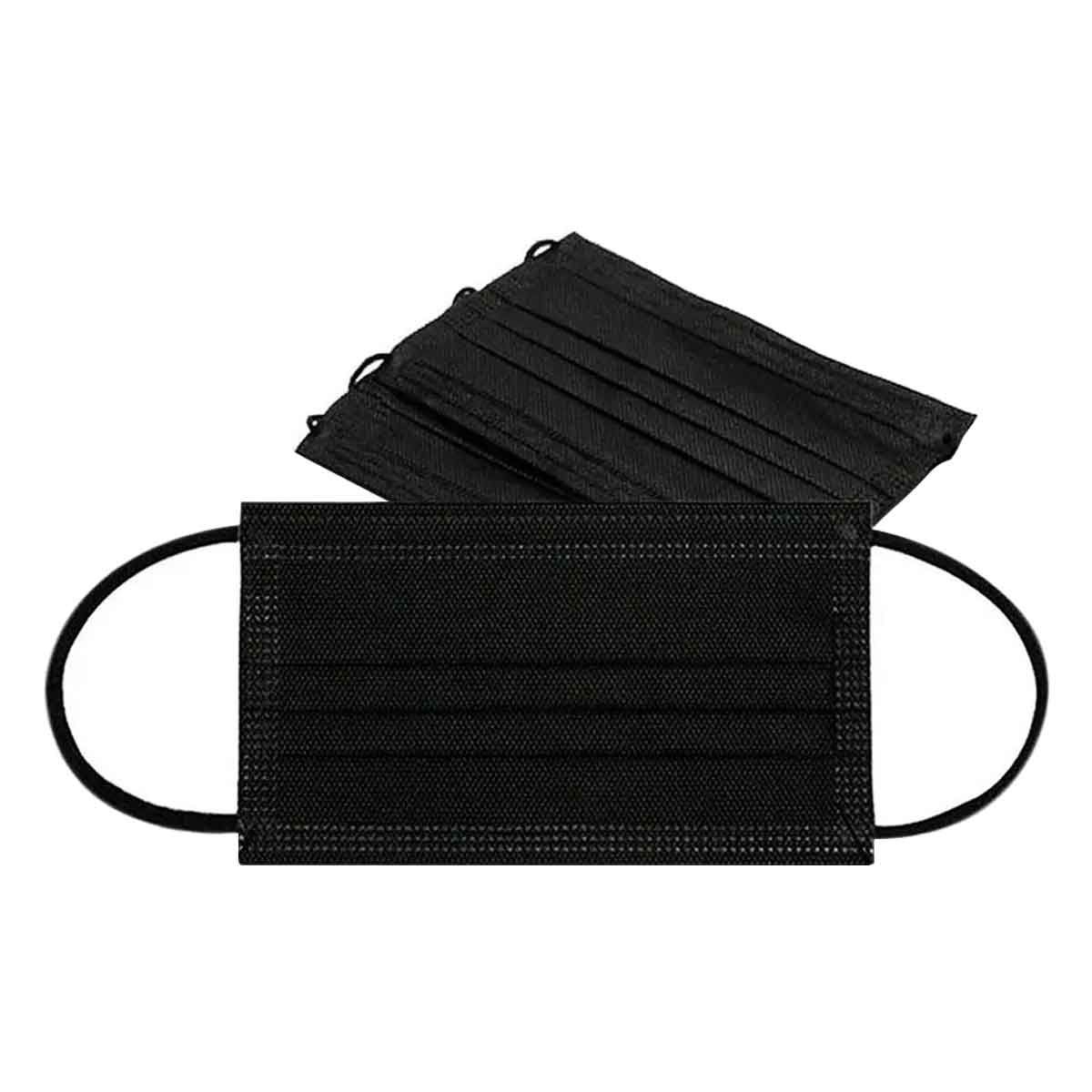 CUBREBOCA TRICAPA TERMOSELLADO 50 PZAS NEGRO