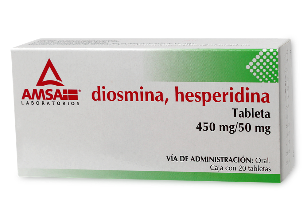 DIOSMINA, HESPERIDINA 450/50 MG 20 TAB AMSA