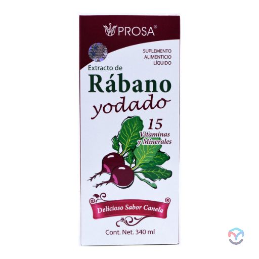 EXTRACTO RABANO YODADO LIQUIDO SABOR CANELA 340 ML