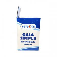 GASA ESTERIL 10X10CM 100 PZAS SELECTA
