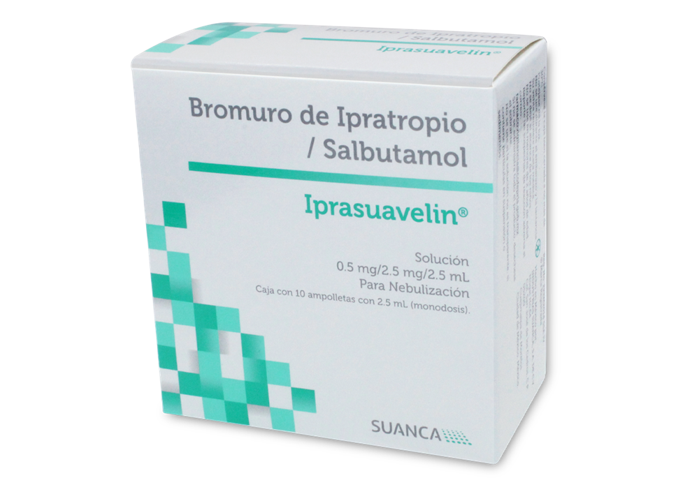 IPRASUAVELIN 0.5-2.5 MG/2.5 ML 10 AMP PARA NEBULIZAR