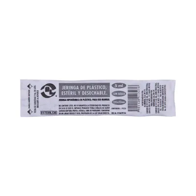JERINGA 5 ML NEGRA 22GX32MM PZA DL